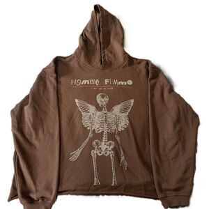 Homme Femme "Circle of Life" hoodie - Brown - 3XL